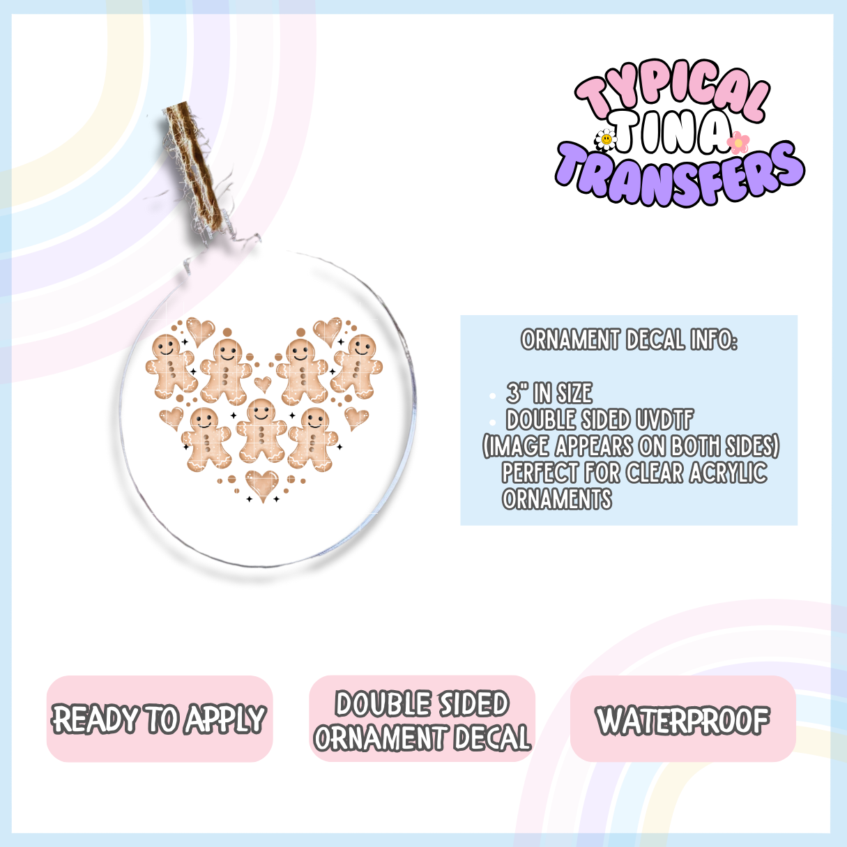 heart of Gingerbread | 3" Ornament Decal